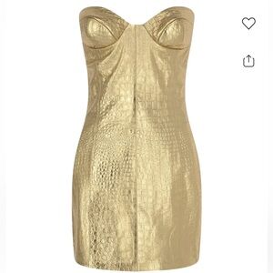 The New Arrivals Ilkyaz Ozel hold croc embossed dress size 40